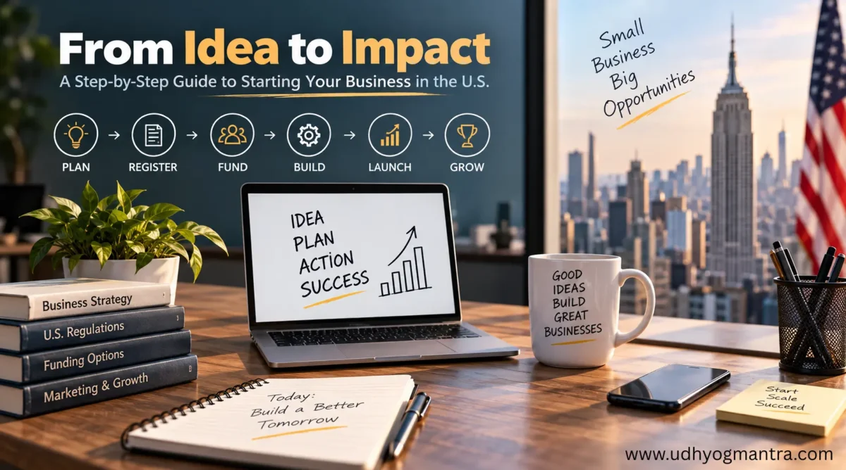 Entrepreneur planning how to start a small business in the U.S